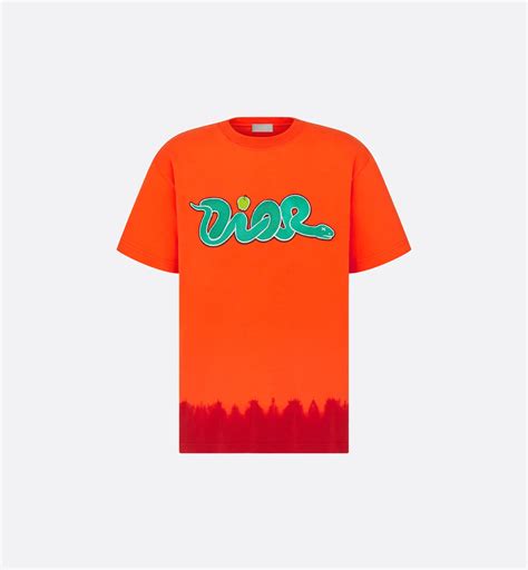dior orange t shirt vintage